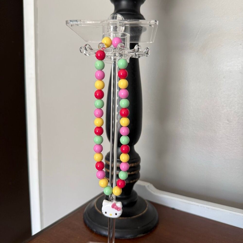 Vintage Sanrio Round Beaded Hello Kitty Necklace